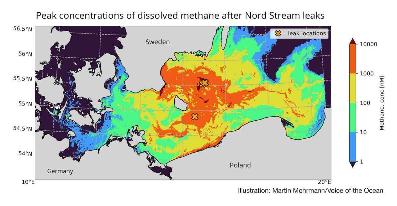 Around Twenty Marine Protected Areas Affected by the Nord Stream Leak